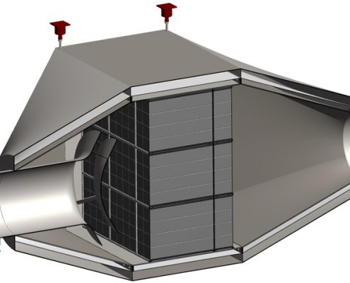 Schematic diagram of Exilencer 3 in 1 marine diesel emissions control system