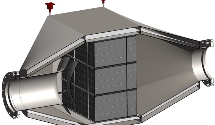 Schematic diagram of Exilencer 3 in 1 marine diesel emissions control system